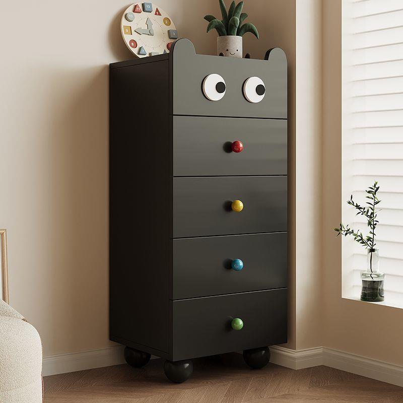 木斗柜奶HSI油风简约五实柜卧室斗床头柜客厅沙发边柜儿童具玩储