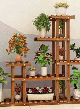 花架置物架阳台家用靠墙2026新款花架子客厅落地式多层室内花架子
