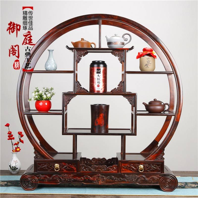大红酸枝红木小博古架实木中式古典多宝阁置物架茶壶茶具展示收纳