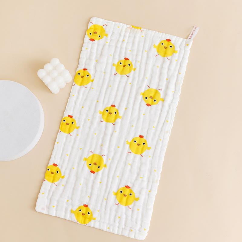 幼儿园纱布童巾cm棉纱印花浴袍