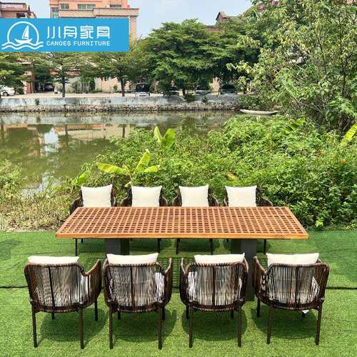 户外简藤编椅子室外别桌墅庭景院区西22-7-30-餐厅茶防水防晒桌椅