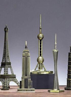 广州塔模型发光小蛮腰模型上海东方明珠塔模型纪念品铁艺地标建筑