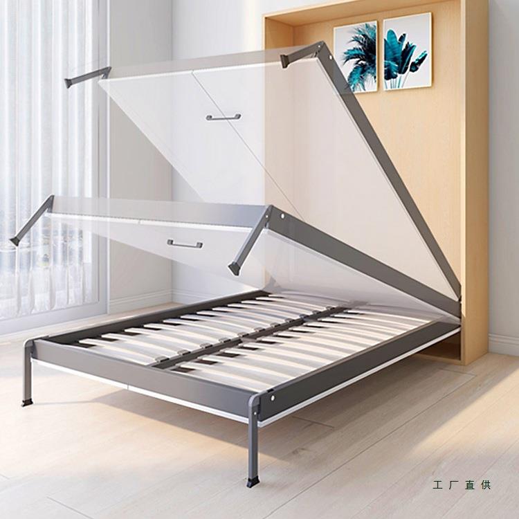 隐形床折叠床正侧翻床壁床墨菲床衣柜墙上下翻转五金配件一体