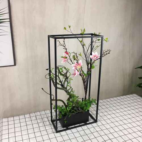 创意塑料仿真中式艺铁盆景园艺景观设计花绢花用品摆件流水插花花