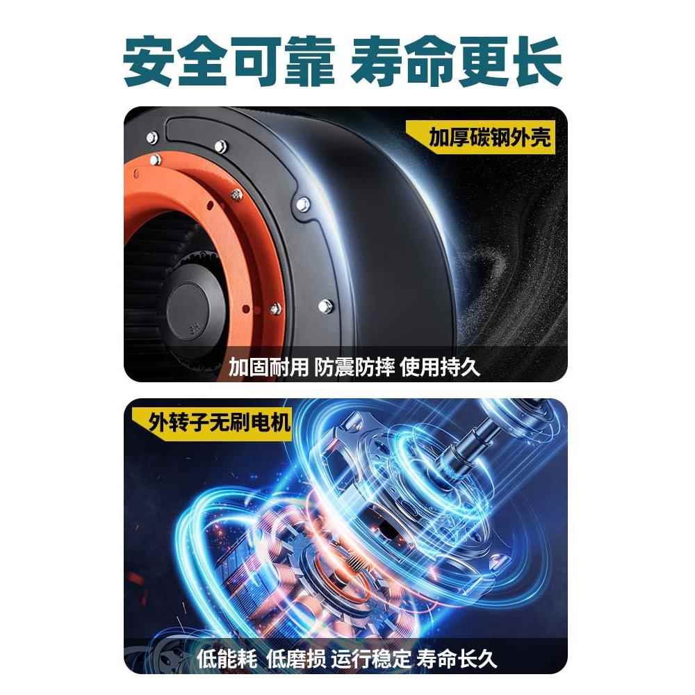 超静音转子离外心风机大246功厨房商用抽风机蜗牛吸式大力工业380