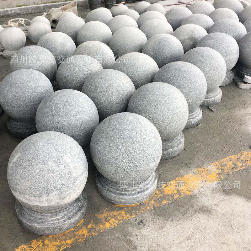 成都路障石大石广场学挡车球石墩512阻车球柱球优校质理打磨防撞