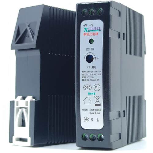 工业电源AC220V转DC24V1A导轨式卡规端子式宽温