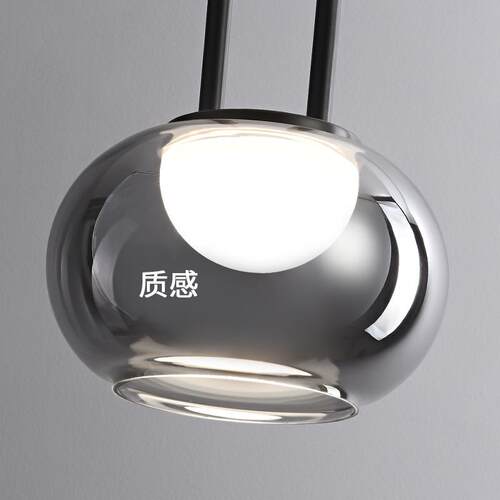 创意led卧室床头吊灯简约现代个性设计师吧台餐厅玻璃单头小吊灯
