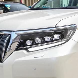 全LED日行灯水晶透镜大灯总成 普拉多大灯总成霸道大灯改装 19款