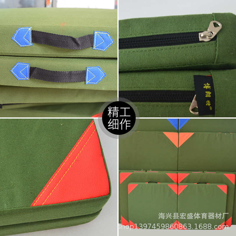 儿童折叠帆布体操垫学生中考仰卧起坐垫舞蹈练功体育训练海绵垫子