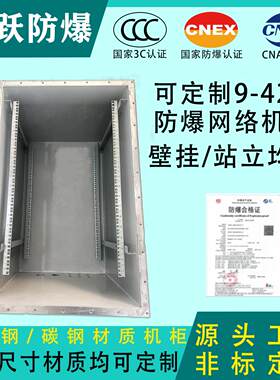 防爆网路机柜6-42U挂壁站立式工业防爆网路交换机防爆控制箱