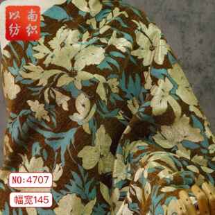美式复古地毯桌布色织花卉植物装饰面料春秋外套舞台服提花时装布