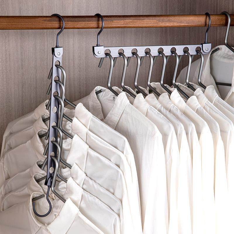 多孔衣架家用衣柜多功能收纳神器铝合金免叠衣旋转多层魔术挂衣架,收纳整理,塑料衣架,淘宝优惠券,粉丝福利购,淘宝优惠卷