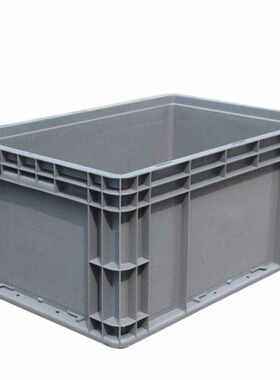 艾科堡EU物流箱400*300*175加厚塑料周转箱灰色过滤箱工具收纳箱