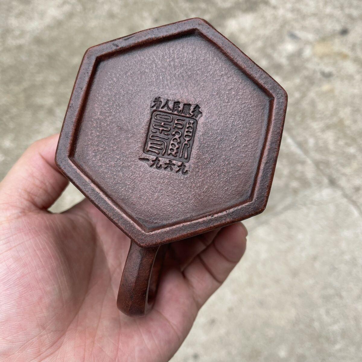 1968年存货特惠价格加工老一石宜兴紫砂茶壶顾景州全手工壶原矿物 - 实物图