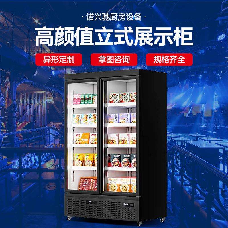 冰酒水柜饮料柜啤酒展示柜冷藏网门红冰柜商用冷柜双门酒吧诺兴驰图片