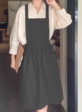 正品店围裙标定制工作花服棉女性日本文学法志国时尚纯美丽覆古