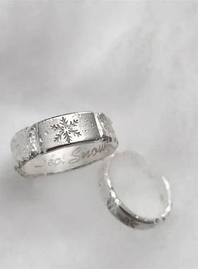 雪花戒指精致精巧高级感时尚百搭简约送好友生日礼物ins小众设计