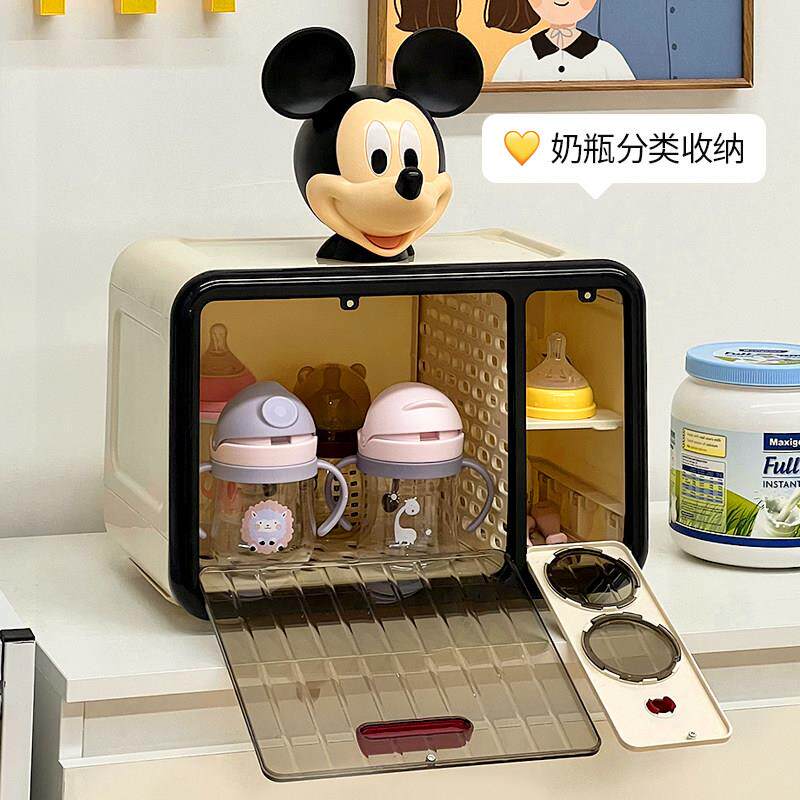 防尘沥水奶瓶置物架宝宝婴儿餐具收纳箱碗筷喂养台辅食工具收纳盒
