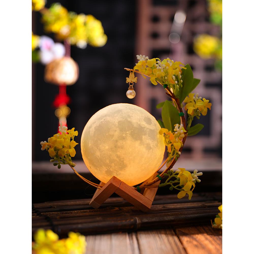 中秋花灯diy材料挂件氛围月亮灯摆件灯笼手