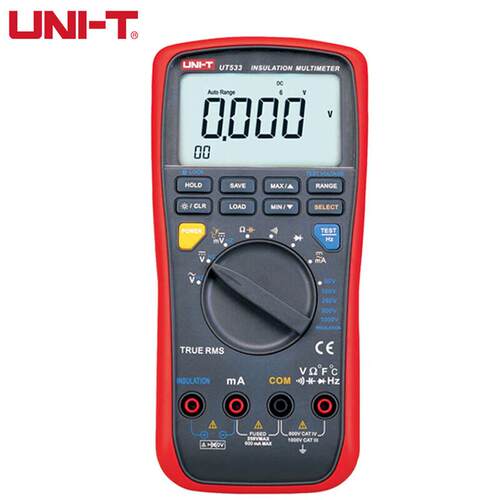 UNI-TUT533 手持绝缘万用表兆欧表绝缘电阻测试仪电子摇表