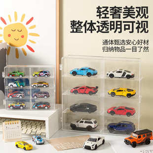 工厂直销 32风火轮玩具车位分格透明 小汽车模型收纳盒 展示架1