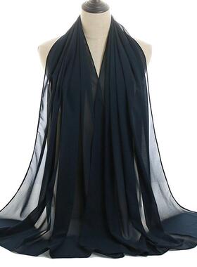 Muslim chiffon headscarf Wome silk scarf turban女丝巾围头巾