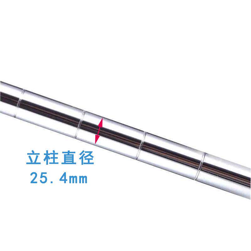 网线货/架立柱 镀铬置物架收架配件竹节管大管直5径2.4纳mm加粗管