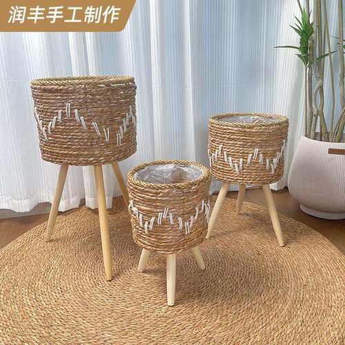 跨境新款花架木质花架客厅落地绿植室内花架阳台落地花盆实木花架