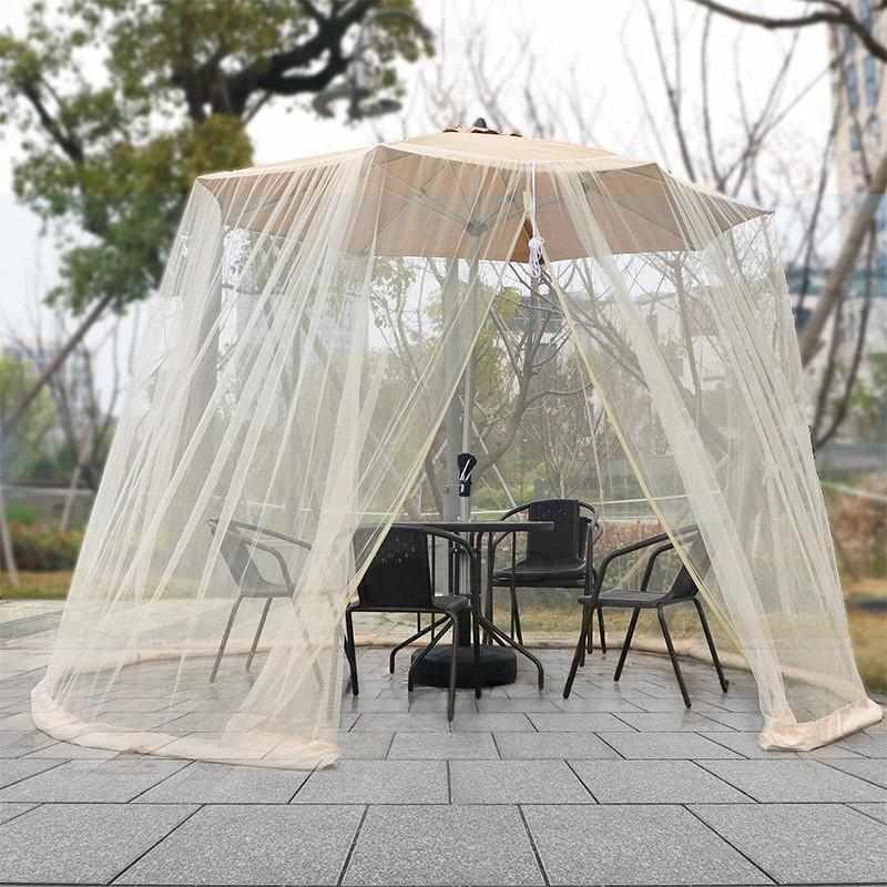 蚊帐吹水管围网遮阳伞罗马户外防底部庭院伞蚊虫防加重防风蚊帐