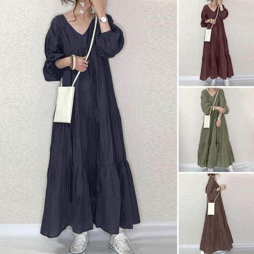 Extended shirt skirt stand collar V-neck seven quarter