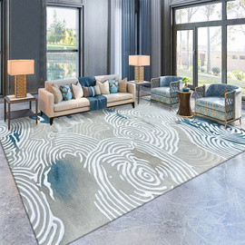 进口羊毛地毯新中式轻奢现代简约家用客厅，茶几卧室满铺抽象床边毯
