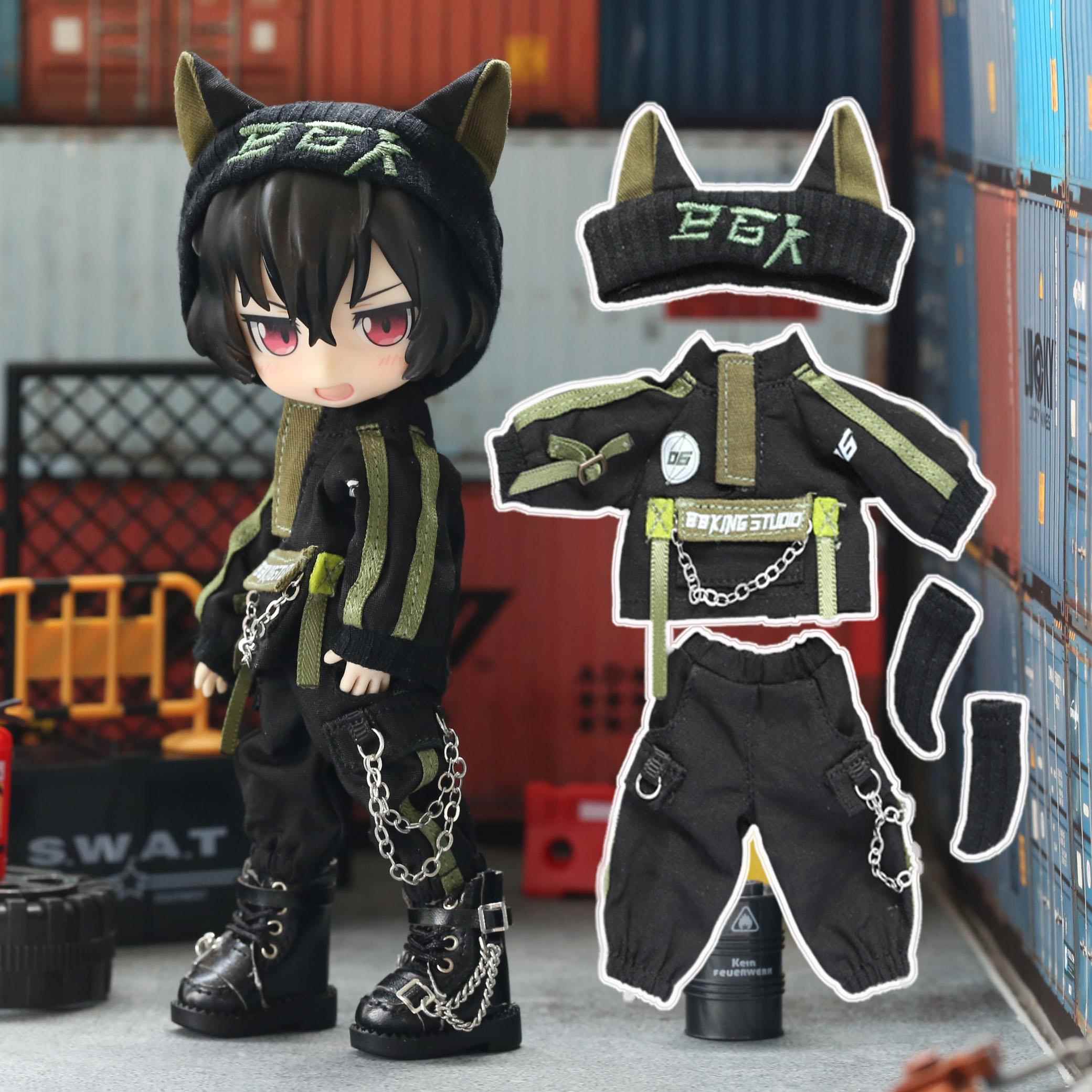 ob11娃衣 机能服套装 酷帅风 12分BJD P9 GSC UFdoll YMY素体衣服