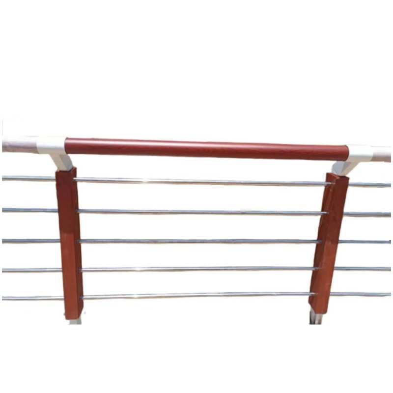 不锈钢桥梁护栏复合管木纹转印扶手河道景观人行道天桥灯光防护栏