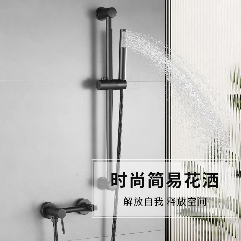 新款直销淋浴妇洗器水龙头 简易淋浴花洒套装 外贸喷枪冷热焊接水