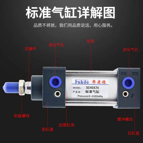 SC标准气缸SC63*25-50-75-100-125x150X175/200/250/300/400/500