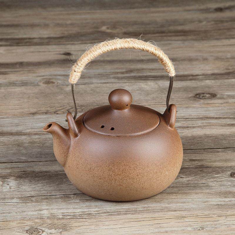 陶壶提梁茶壶家用覆古泡茶陶瓷黑晶炉明火烧水壶煮茶器大容量大号