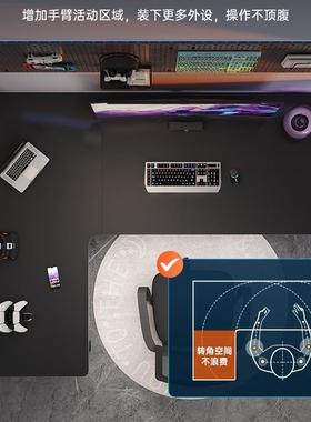 转角书桌书架一体妆电脑桌家用女生卧梳台OGE室l型拐角学习办公桌