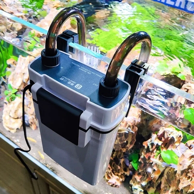 小型鱼缸氧气泵过滤器一体壁挂式背滤水泵循环净水挂壁换水三合一