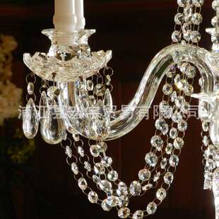 欧式婚庆水晶花纹水晶罗马柱水晶烛台 水晶链子网格吊坠配饰摆件