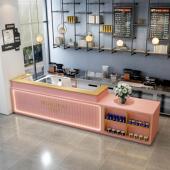 咖啡馆水果店吧台美容院接待台公司女装 美发前台简约奶茶店收银台