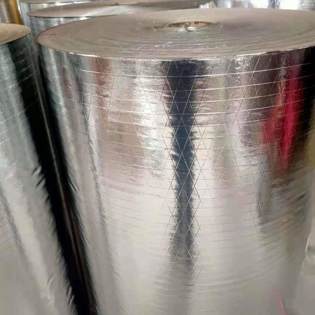 厂家阻火夹筋铝箔纸阻燃贴面铝箔纸各种规格工业铝箔纸