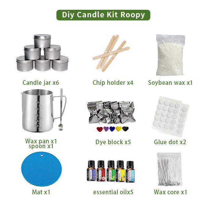 diycandlekitroopy亲子家庭手工制作香薰蜡烛工具包材料包套装
