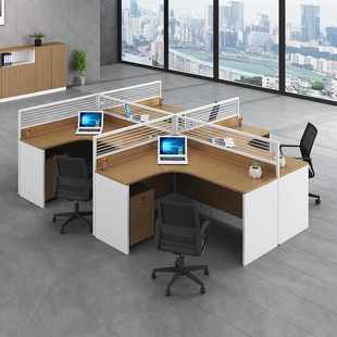 办公桌椅组合简约现代职员桌隔断屏风卡座L型2/4/6/8人员工位桌子
