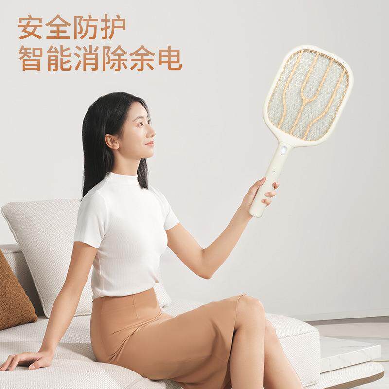 彩虹电蚊拍6102充电式长续航多层电网保护安全电压耐燃耐摔灭蚊拍