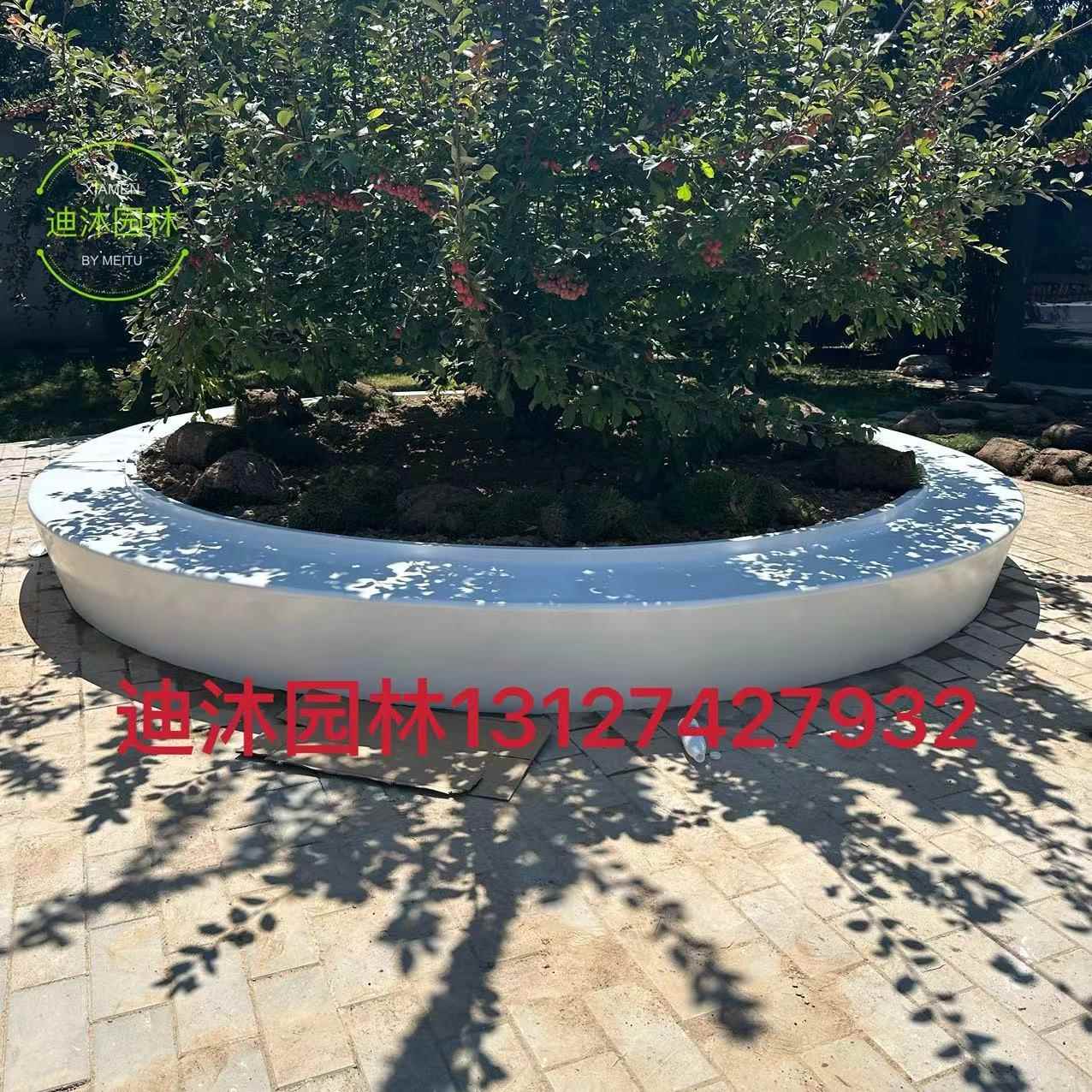 玻璃纤树维户外场坐凳定制厂家池商公园广花坛长条凳学GUY校场休