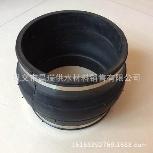 双卡箍橡胶接头 橡胶密封套接式卡箍式橡胶软连接DN159 165mm