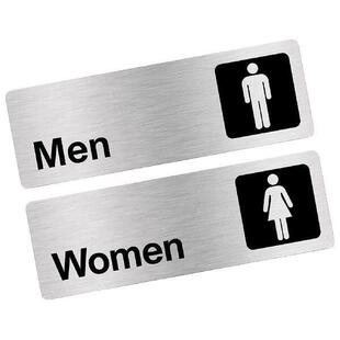 Restroom Door Sign Wall Hanging Public Toilet Signage for