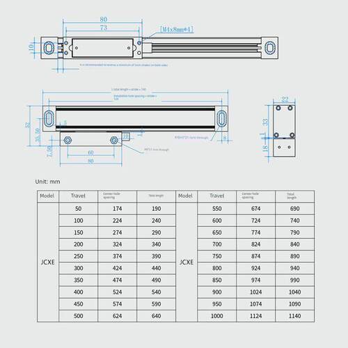 铣床电子尺JCXE-5通用光栅尺DF/DC车床磨床铣床线切割数显表STA5