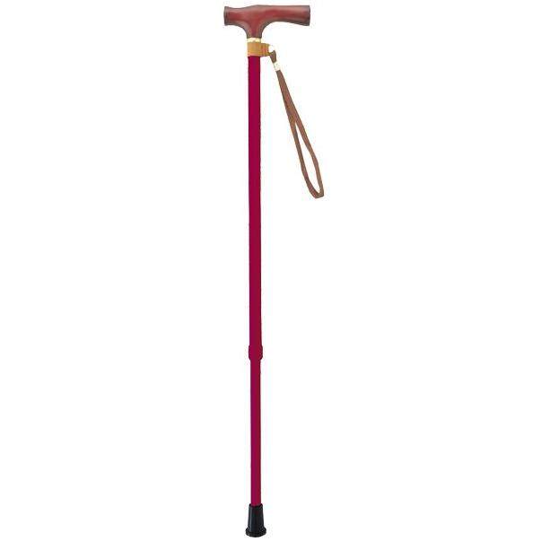 高档本进口日伸缩防滑手杖轻铝超合金杖实木握把旅游登身山杖300